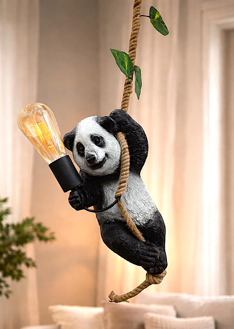 Premium Modern Ceiling Light Pendant Lamp | Stylish Hanging Lights for Dining, Kitchen & Living Room | Premium Build with Elegant Design & Warm Ambient Lighting (Panda)